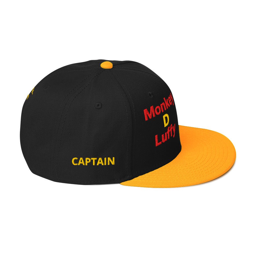Monkey D. Luffy Captain Snapback Hat – One Piece Anime Streetwear Cap - One Piece Raw