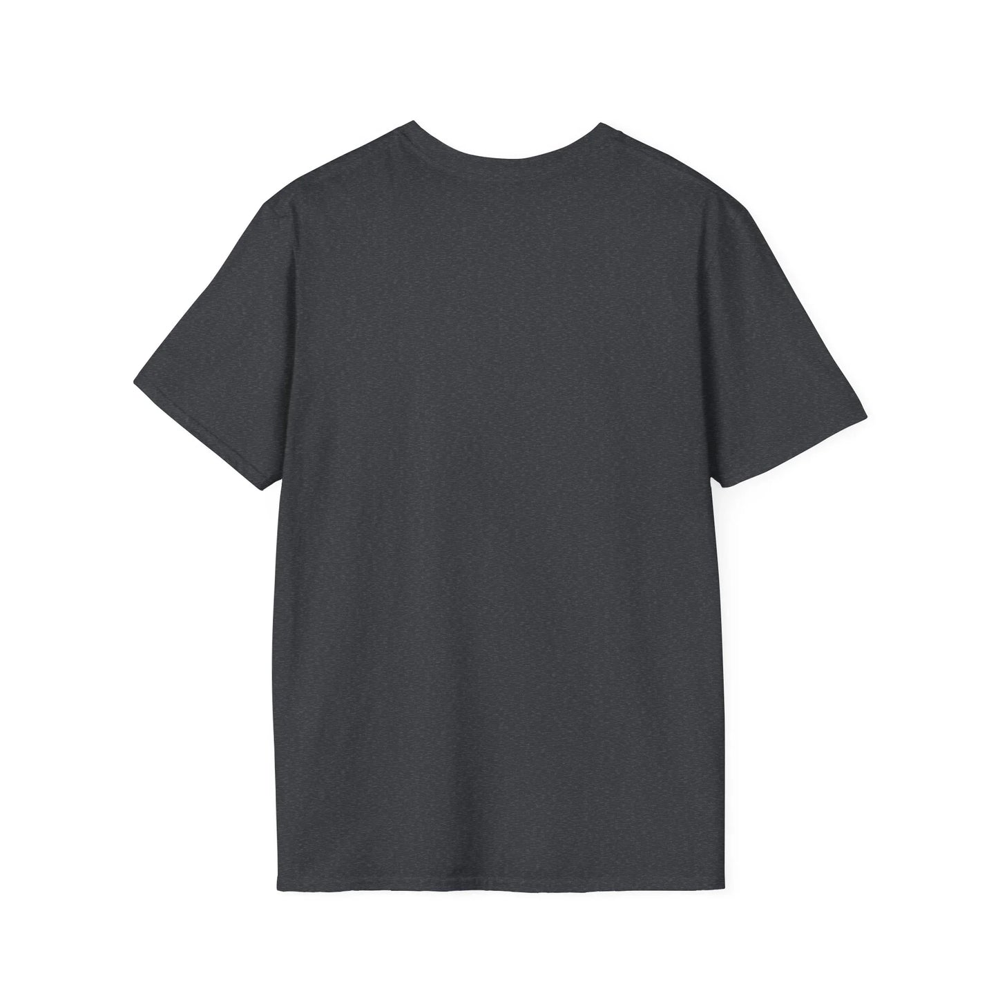 Black plain One Piece anime t-shirt from Printify showing the back side with short sleeves