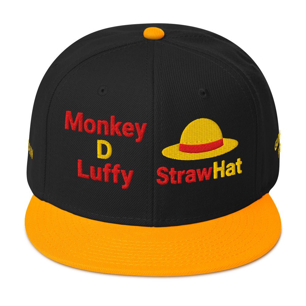 Monkey D. Luffy Captain Snapback Hat – One Piece Anime Streetwear Cap - One Piece Raw